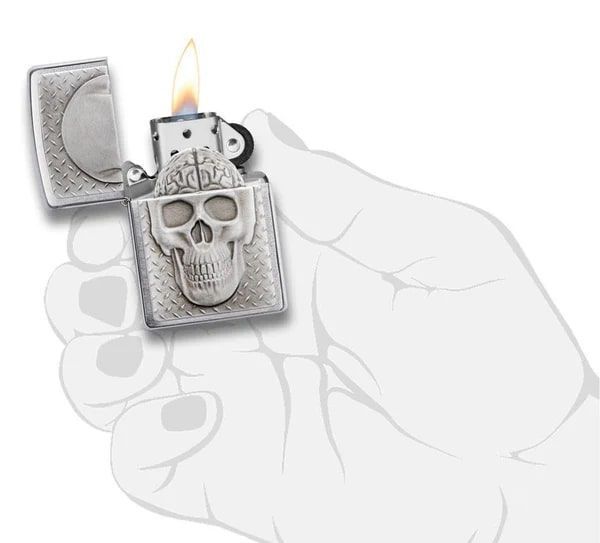 Зажигалка Zippo 200 Skull with Brain Surprise 29818 V77553884 фото