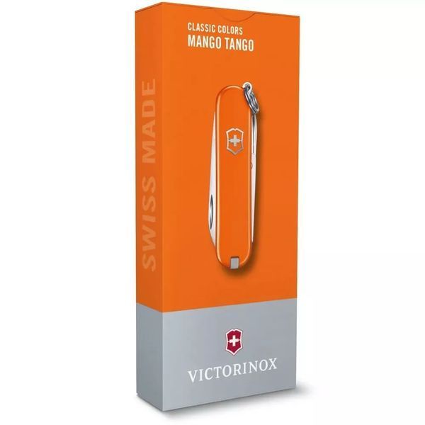 Швейцарський ніж Victorinox Classic SD Colors Mango Tango 58 мм 7 функцій Помаранчевий (0.6223.83G) V77552877 фото
