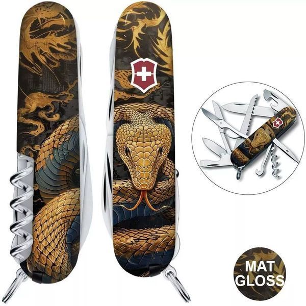 Швейцарський ніж Victorinox Huntsman Zodiac Дерев'яна змія 1.3713.3_Z4280pk V77554186 фото