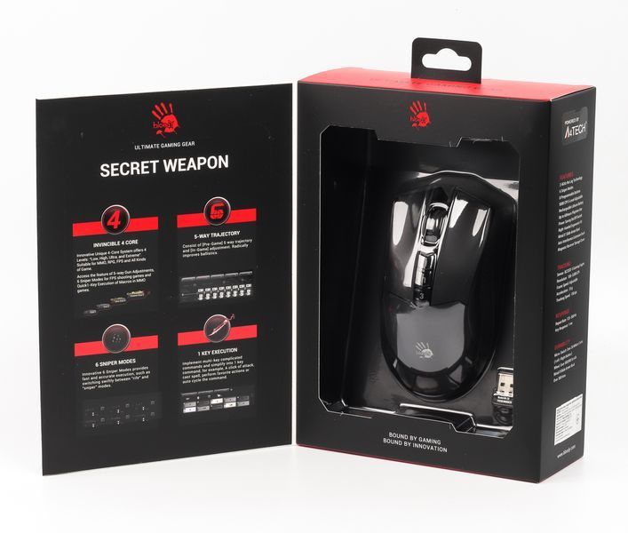 Мышь игровая беспроводная A4-Tech Bloody R90 Plus, черная R90 Plus Bloody (Black) 1605833 фото