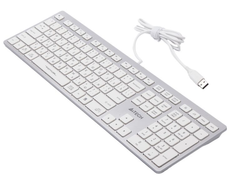 Клавіатура A4-Tech Fstyler FX50, білий колір, USB FX50 USB (White) 1605971 фото