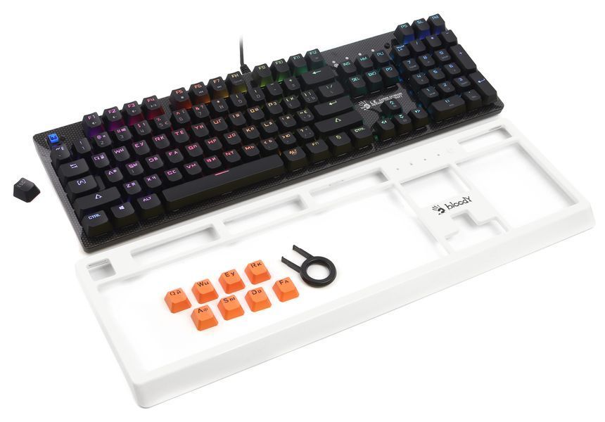 Механічна клавіатура A4Tech Bloody B810RC NetBee+ KT15, колір білий, USB B810RC Bloody (White) 1605219 фото