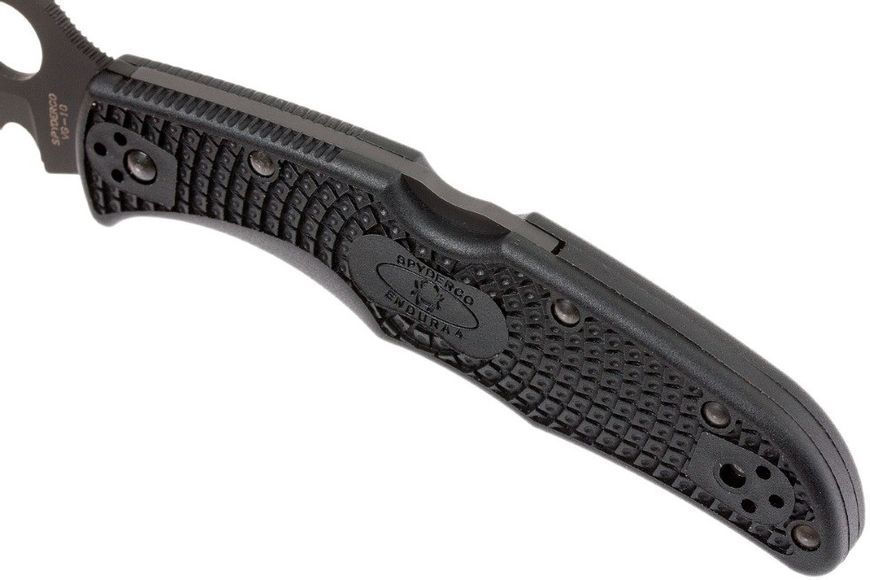 Ніж Spyderco Endura 4 Black Напівсеррейтор C10PSBBK 871133 фото
