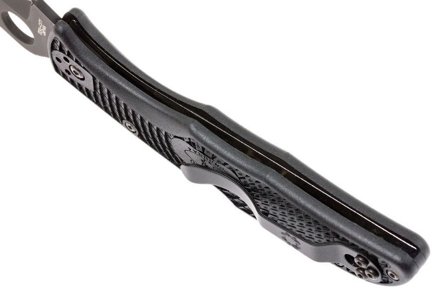 Ніж Spyderco Endura 4 Black Напівсеррейтор C10PSBBK 871133 фото