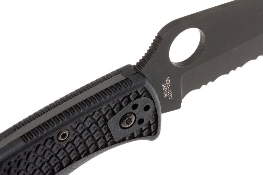 Ніж Spyderco Endura 4 Black Напівсеррейтор C10PSBBK 871133 фото