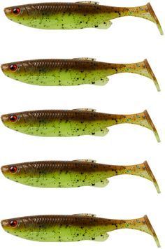 Силікон Savage Gear Fat Minnow T-Tail 90мм 7.0g Chartreuse Pumpkin (5 шт/уп) 18544314 фото
