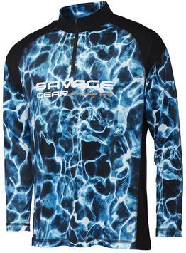 Реглан Savage Gear Marine UV Long Sleeve Tee S Sea Blue 18541910 фото