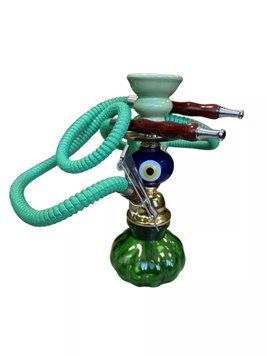 Кальян стеклянный Тыковка HUKA на 2 персоны, H-25 см, Зеленый DN18152 V77554496 фото