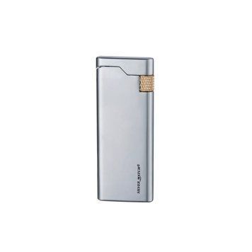 Запальничка тонка кремнієва газова Silver Match Metal Flint Riga Срібляста (40672350SL) V77550958 фото
