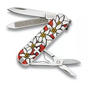 Швейцарський ніж Victorinox Сlassic Edelweiss 58 мм Різнокольоровий (0.6203.840) V77553789 фото