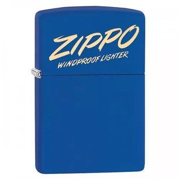 Зажигалка Zippo Script Design Синяя с логотипом 49223 V77550544 фото