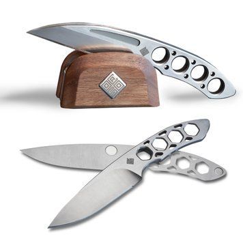 Набір з двох ножів Ocaso Duo Desk Knife Wharncliffe із підставкою з деревини горіха 80DKW 4008999 фото