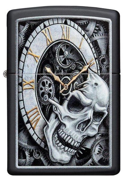 Запальничка Zippo 218 Skull Clock Design 29854 V77553885 фото