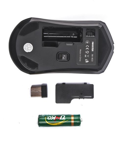 Мышь беспроводная Mr-403, 4 кнопки, оптическая, 1600 DPI, USB, черная Mr-403 1604947 фото