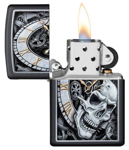 Запальничка Zippo 218 Skull Clock Design 29854 V77553885 фото