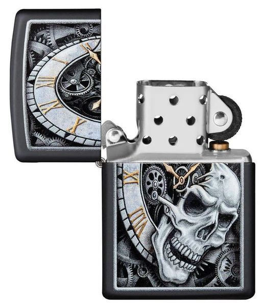 Запальничка Zippo 218 Skull Clock Design 29854 V77553885 фото