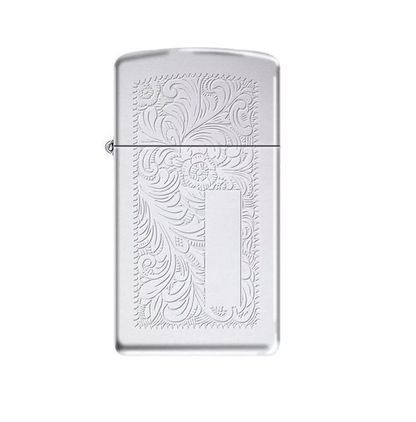 Запальничка Zippo 1652 SLIM VENETIAN CHROME High Polish Brass - вузька 77890042 фото