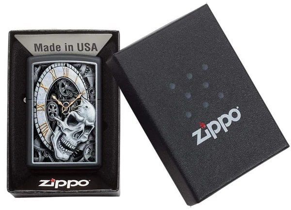Запальничка Zippo 218 Skull Clock Design 29854 V77553885 фото