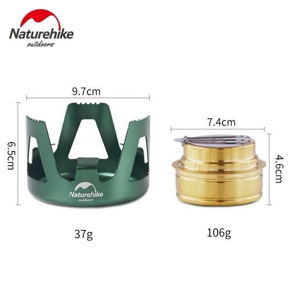 Пальник спиртовий Naturehike NH Alcohol Burner steel NH18L001-T, зелений 68382 фото