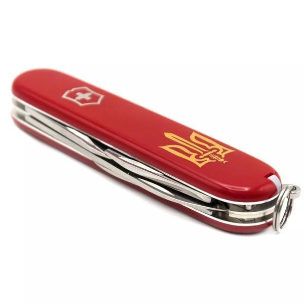 Швейцарський ніж Victorinox Spartan Ukraine 91 мм 12 функцій Тризуб ОУН (1.3603_T0305u) V77553024 фото