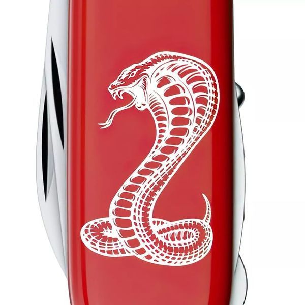 Швейцарський ніж Victorinox Huntsman Zodiac Червоний, Могутня кобра 1.3713_Z4340u V77554198 фото