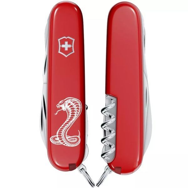 Швейцарський ніж Victorinox Huntsman Zodiac Червоний, Могутня кобра 1.3713_Z4340u V77554198 фото