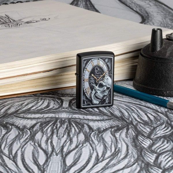 Запальничка Zippo 218 Skull Clock Design 29854 V77553885 фото