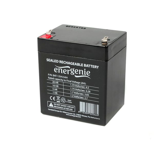 Акумуляторна батарея EnerGenie BAT-12V4.5AH, 12В 4.5Aч BAT-12V4.5AH 1000004 фото