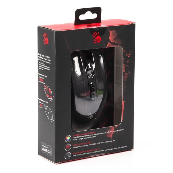 Миша ігрова A4-Tech Bloody Q81, чорна, з підсвічуванням Circuit, USB Q81 Circuit Bloody 0202883 фото