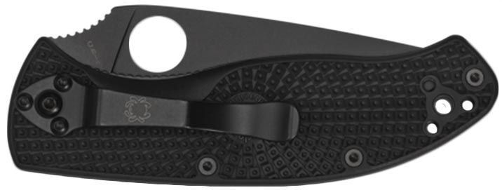 Ніж Spyderco Tenacious Black Blade Lightweight Напівсеррейтор C122PSBBK 871393 фото
