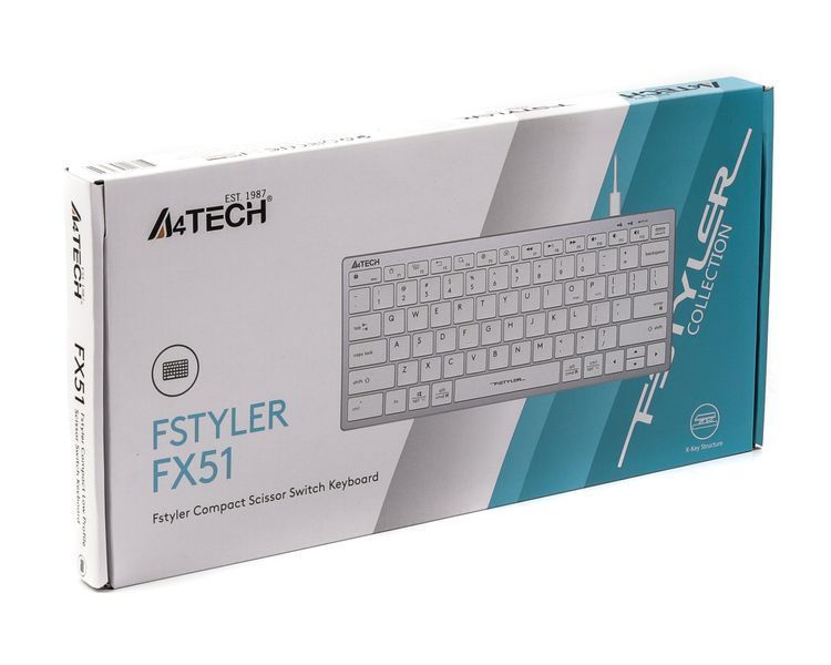 Клавиатура A4-Tech Fstyler FX51, белый цвет, USB FX51 USB (White) 1605972 фото