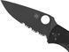 Ніж Spyderco Tenacious Black Blade Lightweight Напівсеррейтор C122PSBBK 871393 фото 8