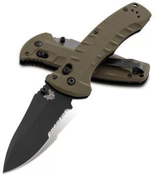 Ніж Benchmade Turret Olive 980SBK Напівсеррейтор 4008668 фото