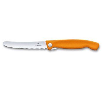 Кухонный нож складной Victorinox SwissClassic Foldable Paring 110 мм Оранжевый (6.7836.F9B) V77551656 фото
