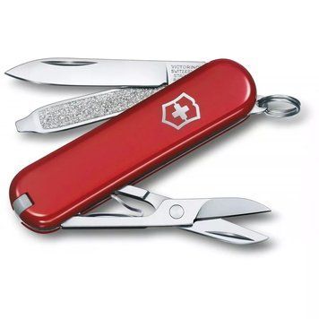 Швейцарський ніж Victorinox Classic SD Colors Style Icon 58 мм 7 функцій Червоний (0.6223.G) V77552879 фото
