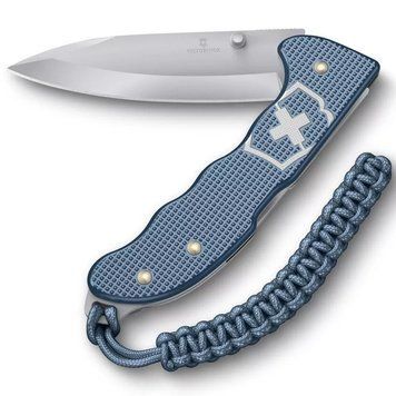 Швейцарський ніж Victorinox Evoke Alox Glacial Blue 0.9415.L26 ріфлений паракорд Блакитний V77554537 фото