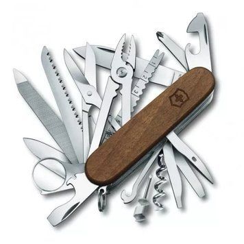 Швейцарський ніж Victorinox Swisschamp Wood 91 мм 29 функцій Горіх (1.6791.63) V77553767 фото