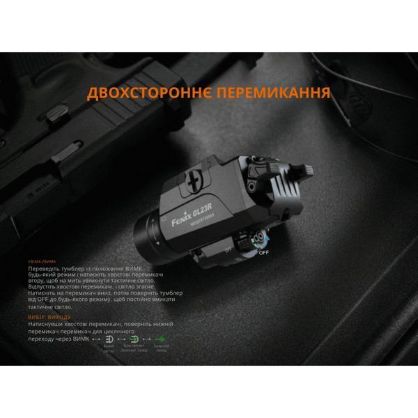 Ліхтар до пістолета Fenix GL23R з лазерним прицілом 999993777 фото