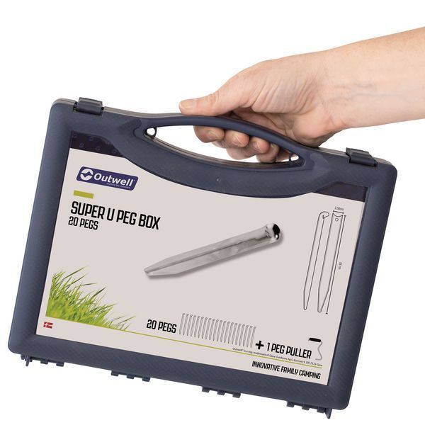 Колочки Outwell Super U Peg Box 24 см 20 шт. Silver (650779) 928777 фото