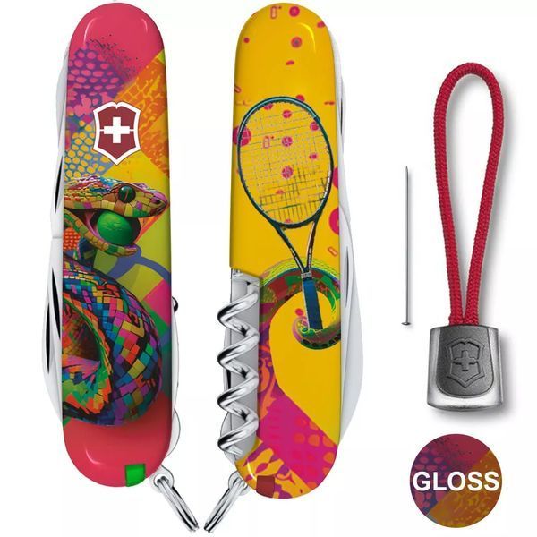 Швейцарский нож Victorinox Huntsman Zodiac Змея-теннисист 1.3713_Z4300pk V77554197 фото