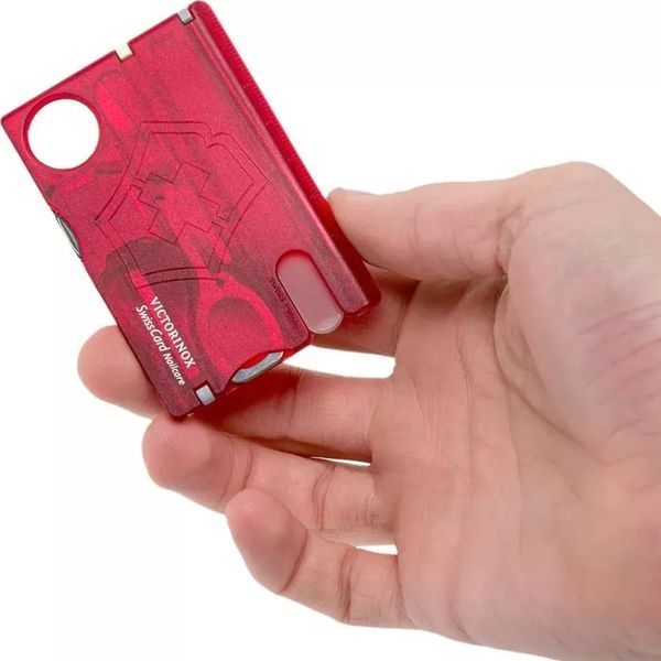 Мультитул Швейцарская карта Victorinox SwissCard Nailcare Красный полупрозрачный (0.7240.T) V77551778 фото