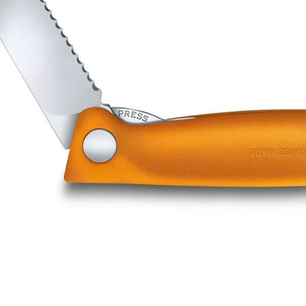 Кухонный нож складной Victorinox SwissClassic Foldable Paring 110 мм Оранжевый (6.7836.F9B) V77551656 фото