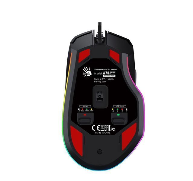 Миша ігрова A4Tech W70 Pro Bloody,чорна, активоване ПЗ Bloody W70 Pro Bloody (Stone black) 1605835 фото