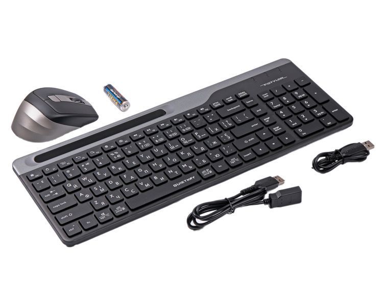 Комплект A4Tech Fstyler FB2535CS клавіатура з мишою , USB, колір димчато-сірий FB2535CS (Smoky Grey) 1605973 фото