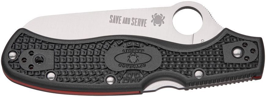 Нож Spyderco Rescue 3 Thin Red Line Cеррейтор C14FSBKRD3 871486 фото
