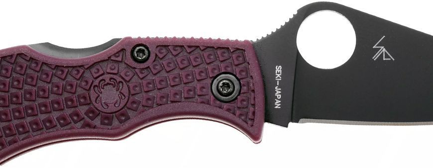 Нож Spyderco Manbug Black Blade Micro-Melt PD1 FRN Burgundy MBBGBKP 871723 фото