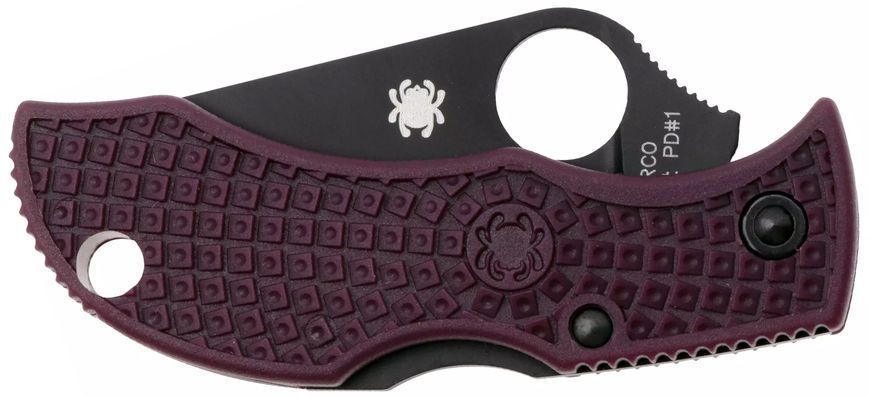 Нож Spyderco Manbug Black Blade Micro-Melt PD1 FRN Burgundy MBBGBKP 871723 фото