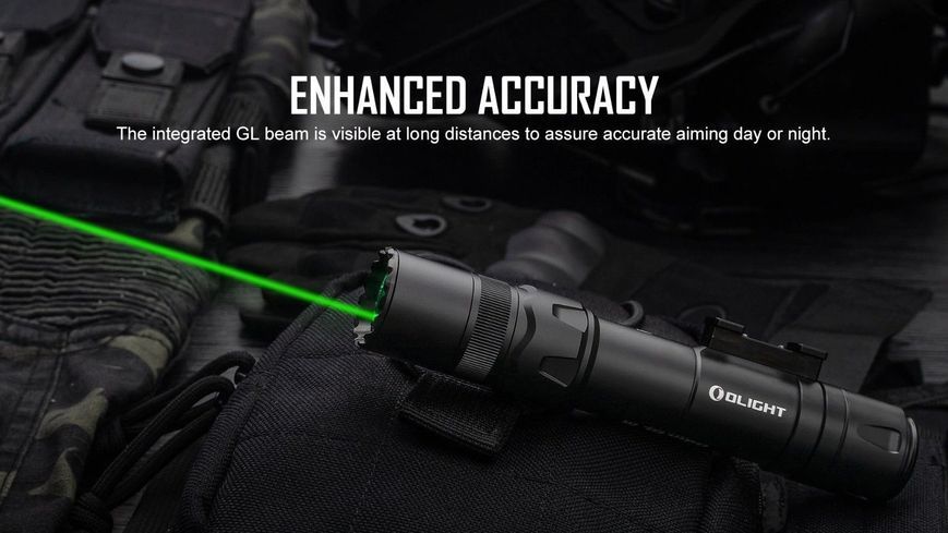 Ліхтар з ЛЦВ Olight Odin GL M (1500 Lm) на M-Lock Зелений ЛЦВ Odin GL M 23703615 фото