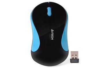 Миша A4 G3-270N USB V-Track , бездротова, 1000dpi, чорний + блакитний G3-270N (Black+Blue) 1604213 фото