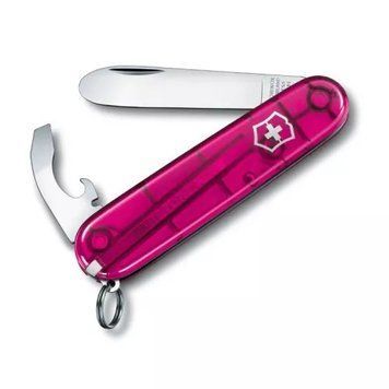 Складаний дитячий Швейцарський ніж Victorinox My First 84 мм напівпрозорий Рожевий (0.2363.Т5) V77552703 фото